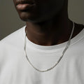 Cubic Stainless steel Silver Chain Necklace for Men