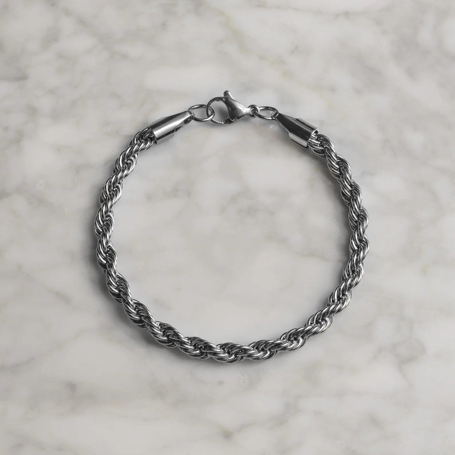 Men’s Silver Rope Bracelet – Stainless Steel Men’s Bracelet